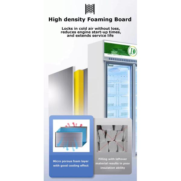 5 слоев 2087L емкость Температура 2 ~ 8 °C Вертикальный охладитель дисплея напитков