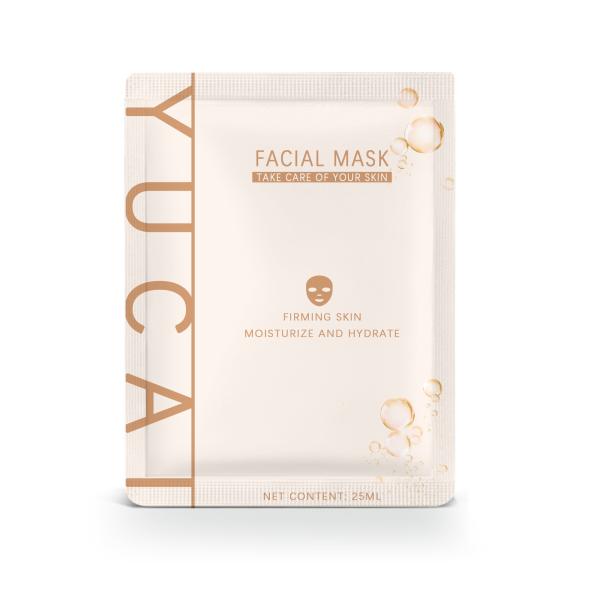 Custom Printed Plastic Facial Mask Bags Three Side Seal Pouch