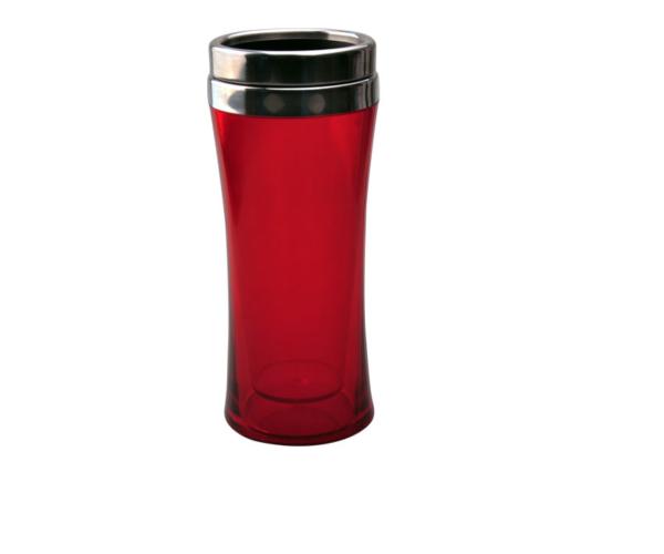Garrafa de água quente de Stanless da garrafa de água plástica dobro vermelha da parede 700ML e fria de aço 1ltr