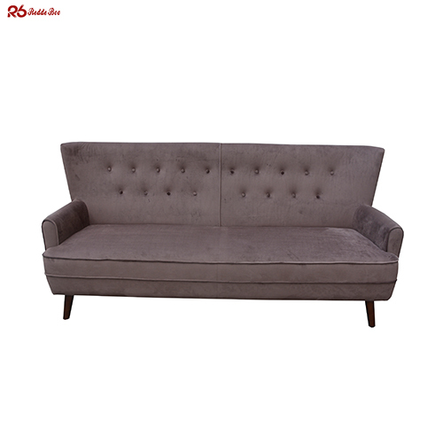 Wear Resistant Modular Tufted Velvet Upholstered Sofa Sets Yellow Brown For Living Room