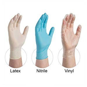 Powdered 0.03kg Disposable Vinyl Protective Gloves