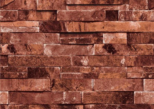 Grey / Brick Red PVC Foam 3D Brick Effect Wallpaper Home Decoration Wallpaper