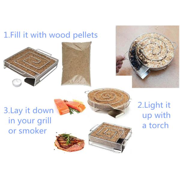 BBQ Grill 3.0mm Hole 0.1mm Thickness Cold Smoke Generator