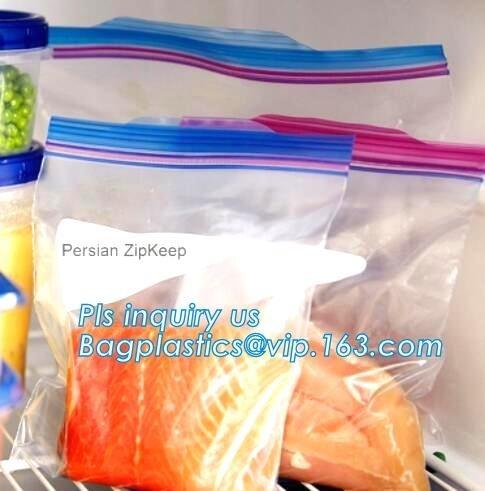 double track reclosable zip lock bag, double-track zipper closure, slide seal reclosable poly bags, package double track