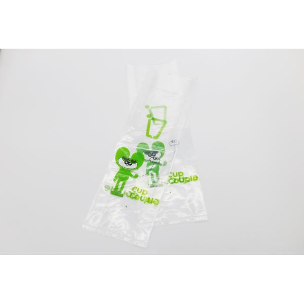 Las bolsas de plástico biodegradables de CMYK para la bolsa de la bebida del café de las bebidas del tenedor de tazas