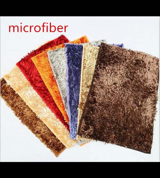 Microfiber Mat Red 40 * 60cm Big Chenille Bathroom Indoor Anti - Skid Rubber