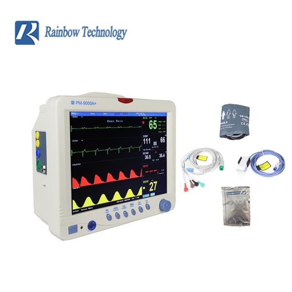 Emergency Hospital Apparatus Touch Screen Patient Monitor with 2 Years Warranty and GB/T18830-2009 Safety Standard for ICU Vital Sign Monitoring
