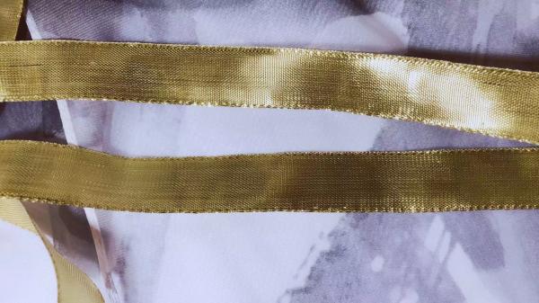 100% Nylon Gold And Silver Ribbon Durable For Gifts Packing Material