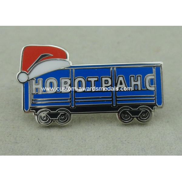 Silver Hard Enamel Lapel Pin Brass Die Stamped Promotional Brooch Pin