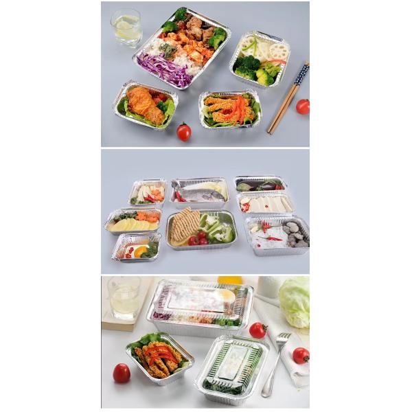 PP Lid Aluminum Foil Lunch Box for Outdoor Dining Safe and Environmentally Friendly