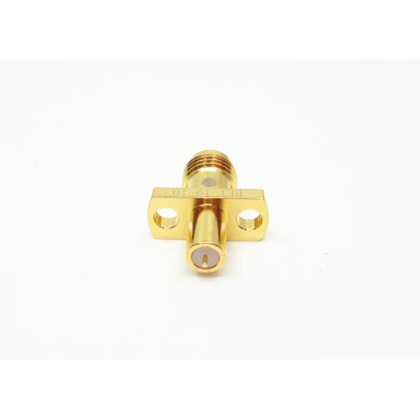 SMA RF Connector 2 Holes Flange Mount Female 500 Cycles Durability