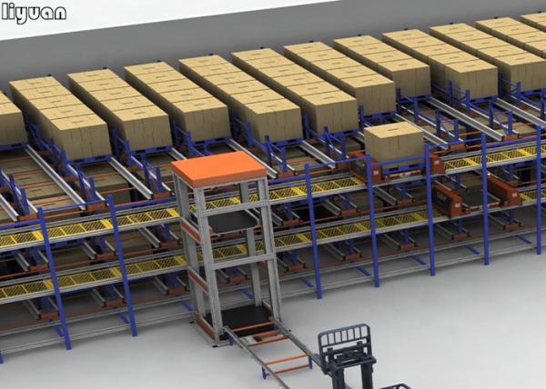 High Density Q235 Steel Pallet Racking Radio Shuttle Shelving Easy Operation