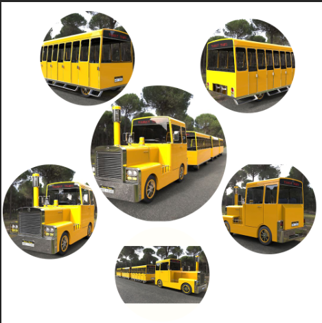 Поезд мест силы 62 бензина мини Trackless 76 KW расклассифицировал одобренный CE силы