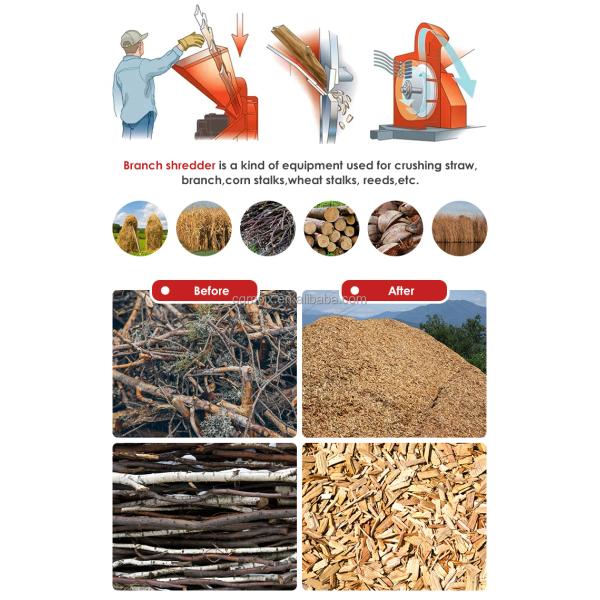 Multifunctional Hand Push Mini Tree Crusher for 130x45x100cm Farm Forestry Tasks