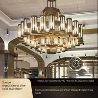 AC 85-265V Voltage L'éclairage intérieur moderne Grand chandelier de foyer Pour le restaurant chinois Simple Metal Copper Hot Pot