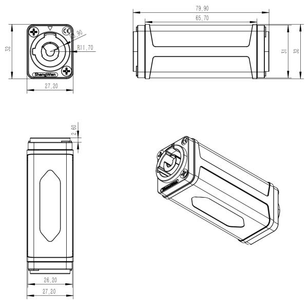 IP20 Коннектор аксессуары Мужской силовой кабель связка адаптер SW3ZB / SW3ZW