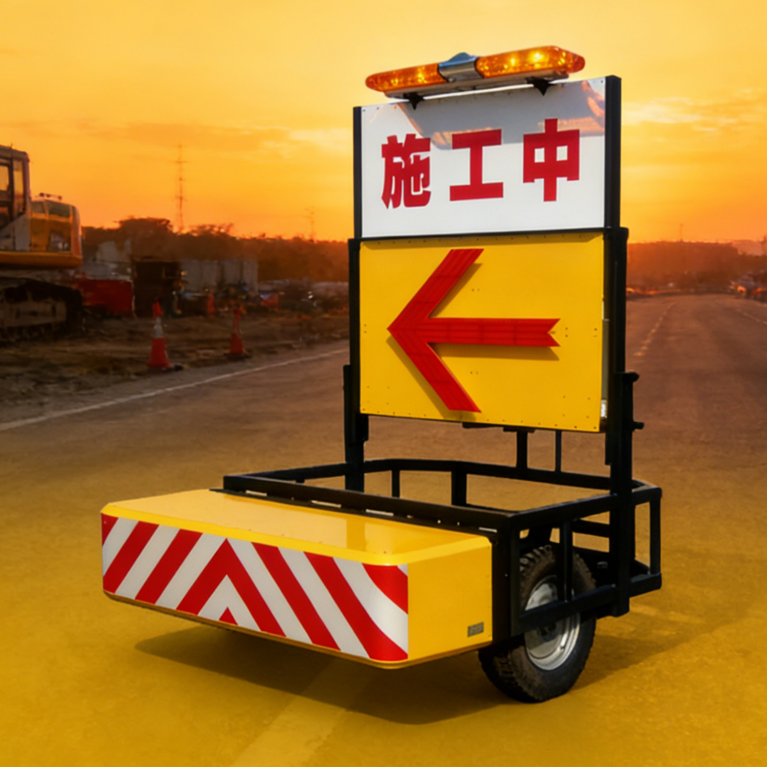Portable Retractable Traffic Crash Attenuators