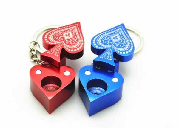 Cute Portable Aluminum Smoking Pipe Key Buckle Style 13*38mm Size