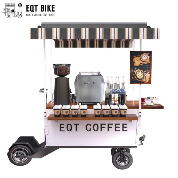 Four Wheel Electric Scooter Coffee Bike Cart IPX4 18KM/H