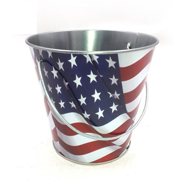 Metal Tin Champagne Bucket Customized Beer And Wine Bucket For Bar
