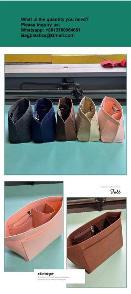Purse Organizer Insert For Handbags & Base Shaper Set, Felt Organizer Insert Large Tote, Bag Organizer With Zipper Sizes, Fit Speedy Neverfull MM City And More