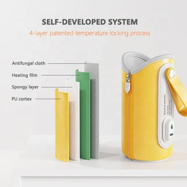 USB Portable Electric Milk Bottle Warmer Insulated Thermostat Sleeve Cover  For Car Travel Perfect on the Go