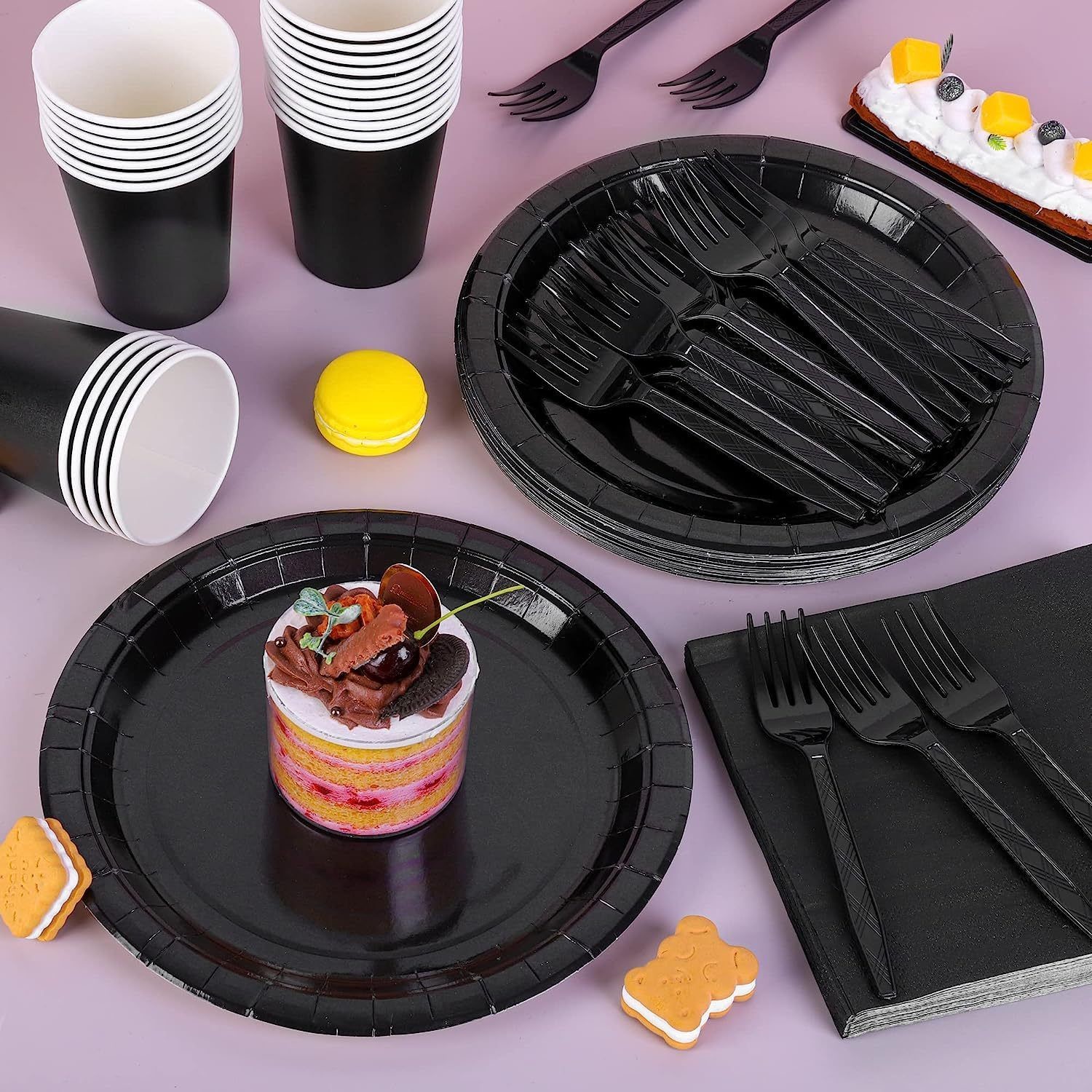 Colourful Party Plates Cups Napkins Sets for Fully Customized Disposable Paper Plates