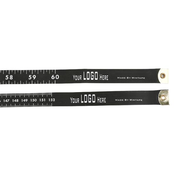 Wintape 60 Inches Cool Black Anti-Stretch Non-Deformed Safe Body Measurement Dieting Soft PE Plastic Flexible Ruler