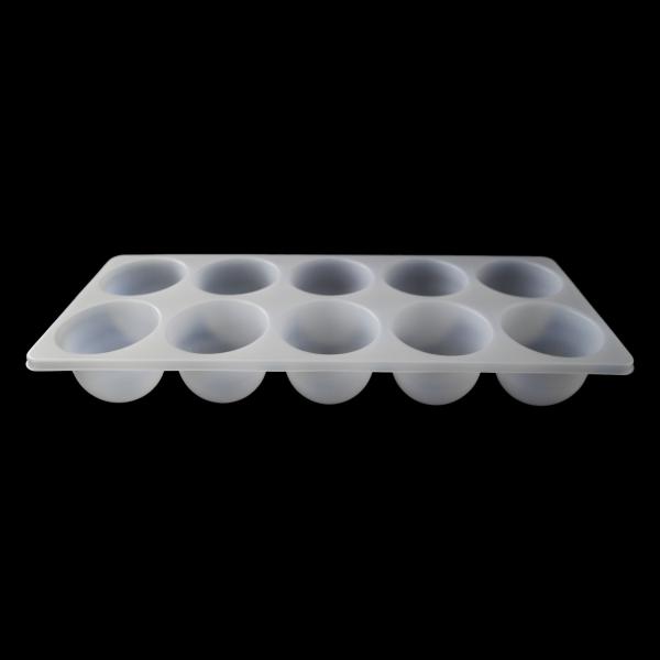 12 Cell Anti Freeze PP Blister Tray For Spherical Pastries Custom Lightweight Food Packaging