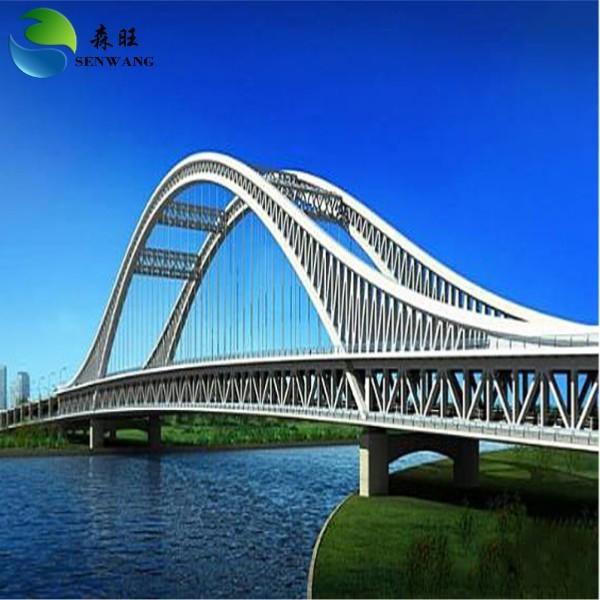 Customized Steel Structure Bridge Wide Span Metal Pedestrian Bridge For Pile Foundation