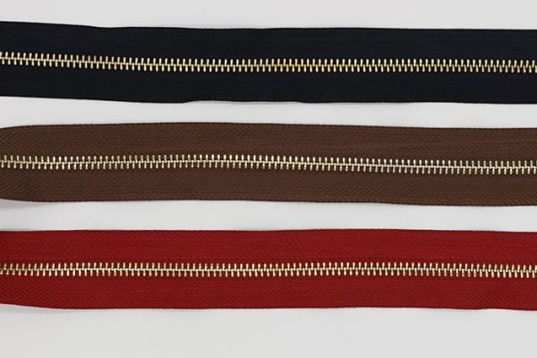 Raw Brass  Continuous Upholstery Zips Roll , 3# 4# 5# Upholstery Zippers By The Yard