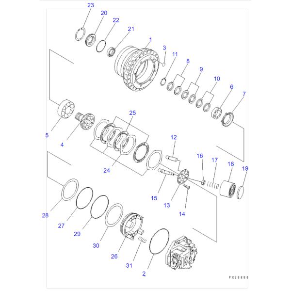 706-88-40110 723-46-15360 Excavator Travel Gearbox Fit PC400-6 PC400-7 PC380 PC300 PC450