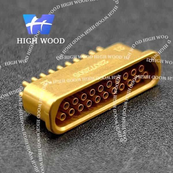 J30J SERIES Glass Sintered Gas Sealed Rectangular Electrical Connector , J30JM1-21ZKH2-Q1