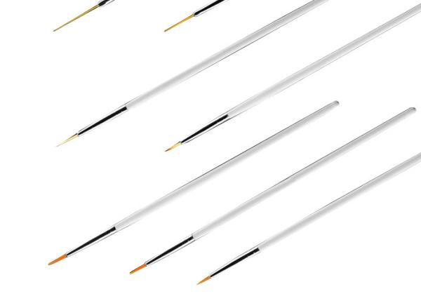 Cosmetic 18 Piece Flat Nail Art Brushes For Makeup / Nail Art Fan Brush