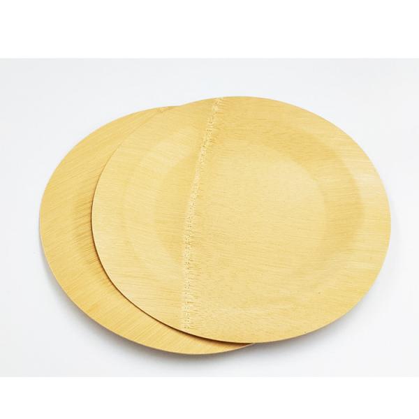 Hotel Round Natural Bamboo Plate 3.5 inch Non pesticides For Fruits