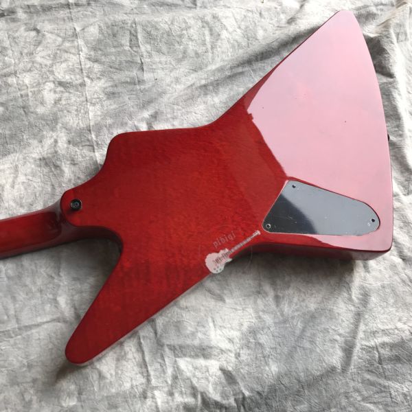 Custom Electric Guitar Wine Red Rosewood Top Covered Black Hardware Can be Customized Logo