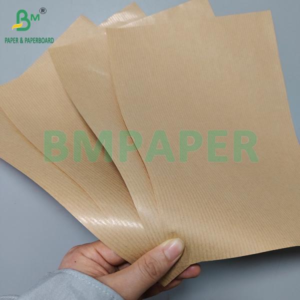 60gsm Food Grade One Side Glossy Brown Striped Kraft Paper Roll