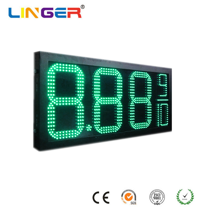 AC 110V / 220V Gas Station Price Signs For Gas Station Viewing Distance 200 Meters