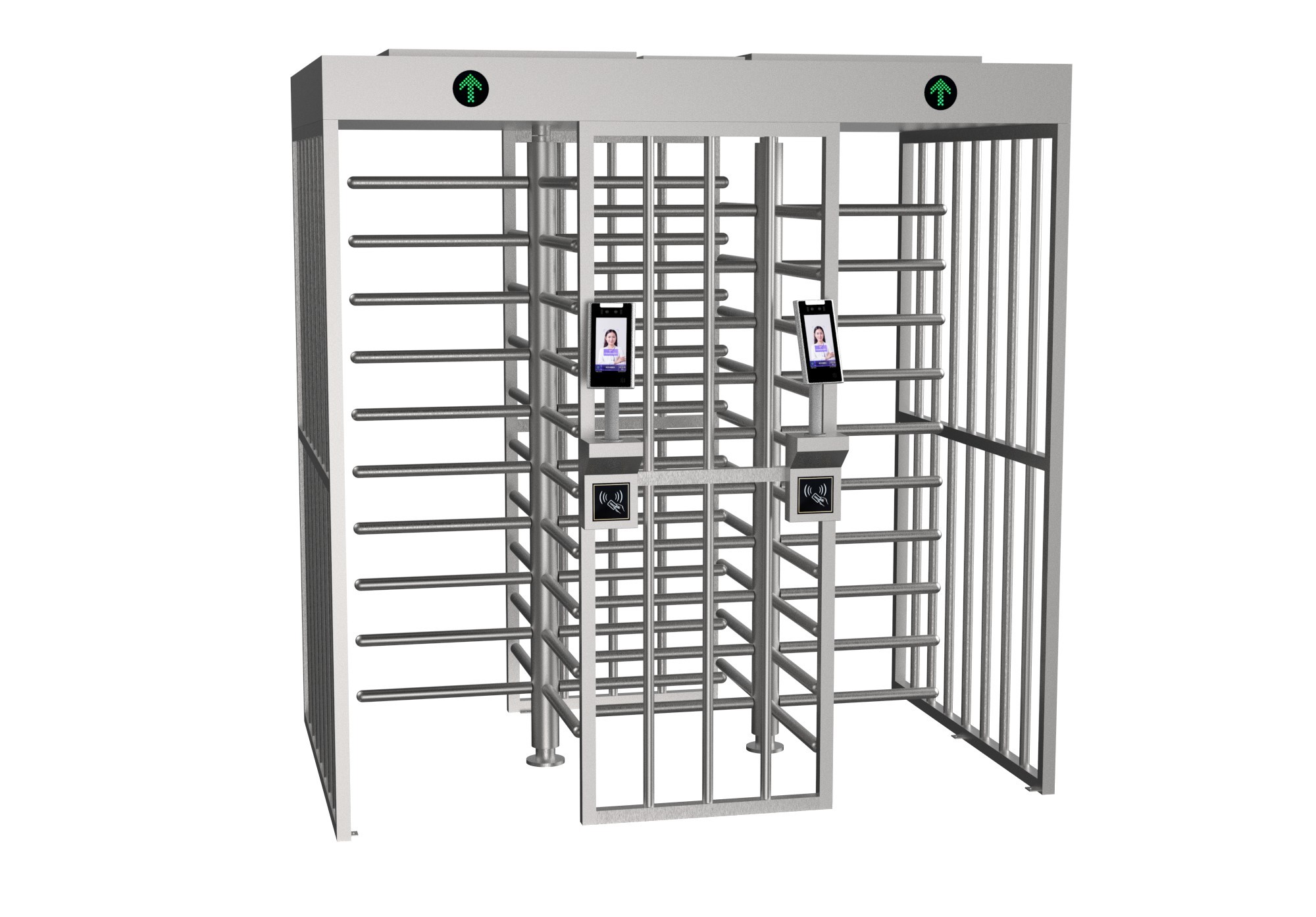 304 Stainless Steel Single Lane Full Height Turnstiles Designed for Construction Site