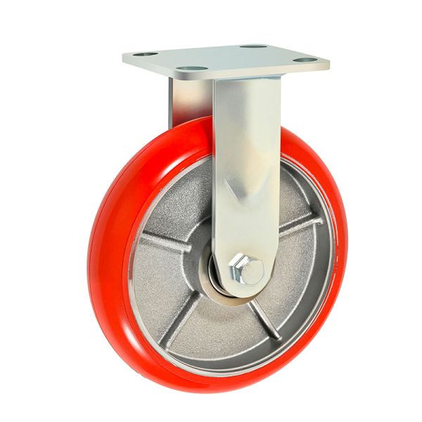 125 Mm 5 Iron Core Polyurethane Shore 95a Galvanized 5.5 Mm Bracket Without Spring  Conveyor Support Trolleys