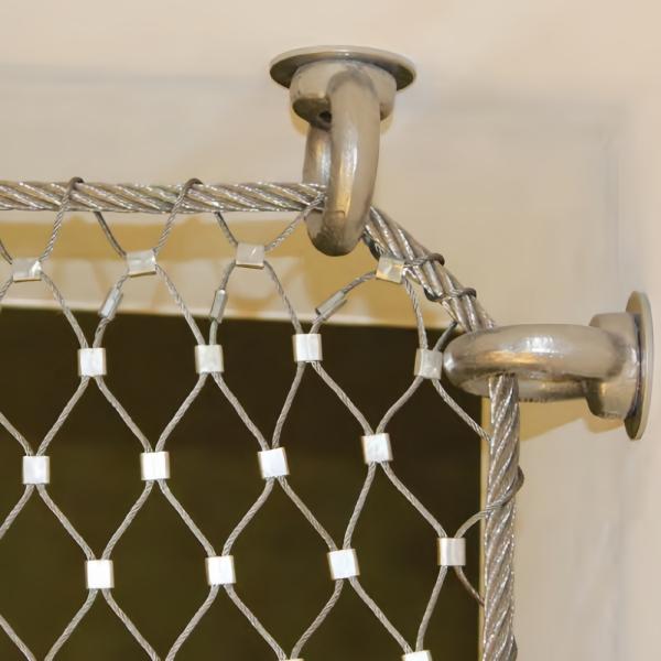 Filet de câble en acier inoxydable flexible pour système de protection contre les chutes