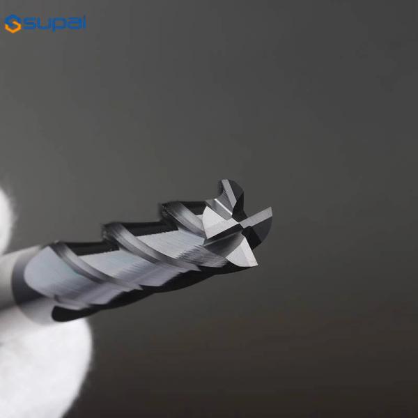 HRC50/55/60/65 4 Flute Carbide End Mill 3mm - 12mm Diameter For Stainless Steel
