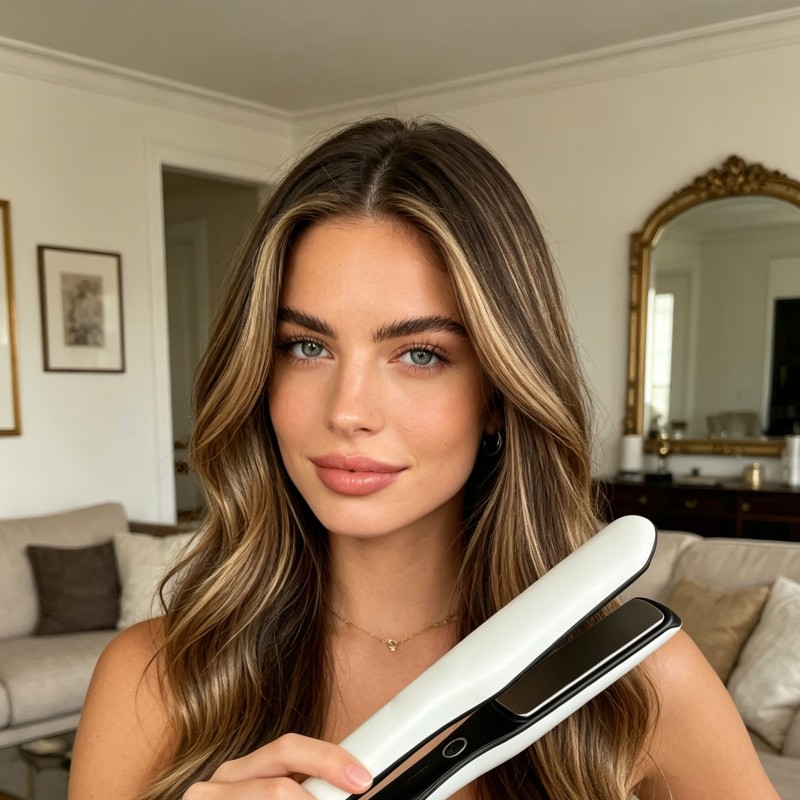 2026 New Arrival Luxury Portable Wide Hair Straightener Flat Iron Professional Salon RV Styling Tool Frizz-Free Titanium Ionic