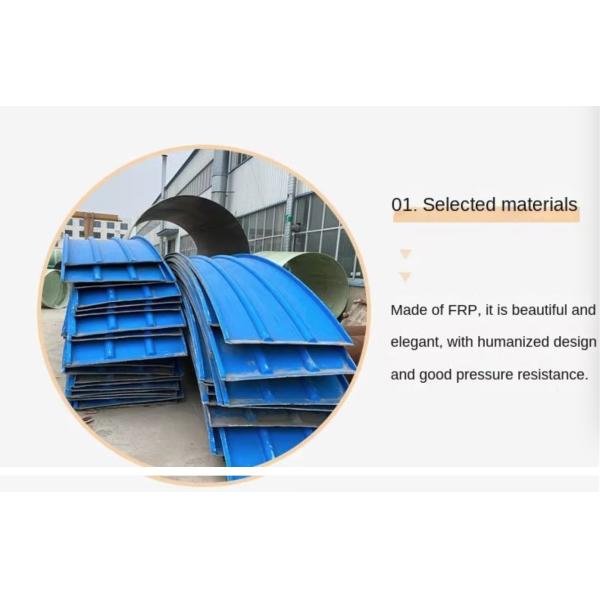 Azul Blanco Verde Cinza Color personalizado Tanque de aguas residuales Cubre el arco de gas Capó de recolección Frp tapa