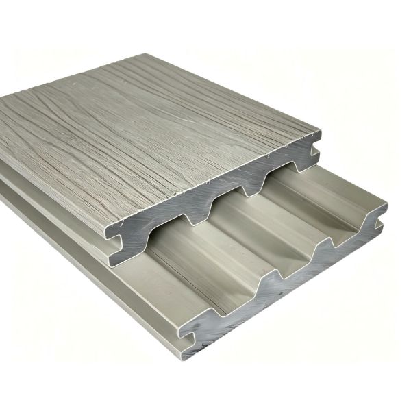 Second generation solid double-sided co extruded outdoor WPC flooring