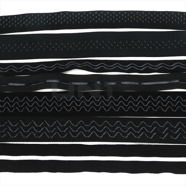 Fita elástica revestida do silicone dos acessórios do vestuário da cor de Brown para o roupa interior do sutiã