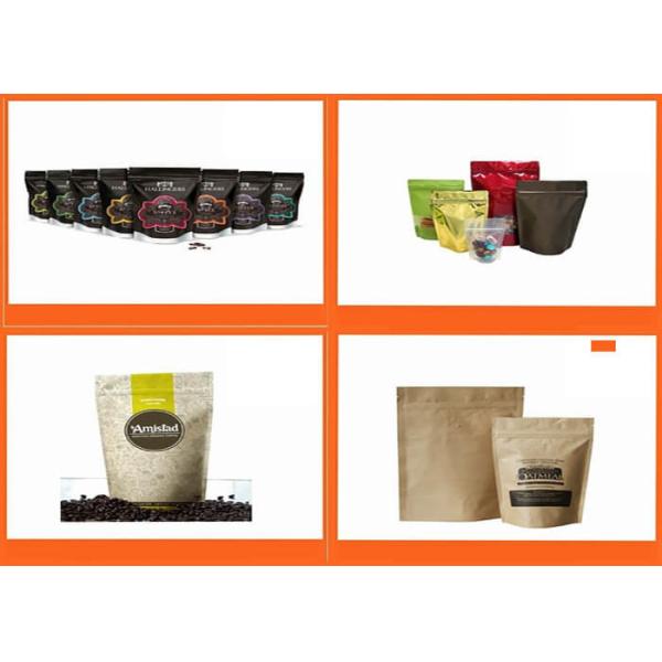 Side Gusseted Resealable Food Packaging Foil Coffee Bags With Valve Matte Finished