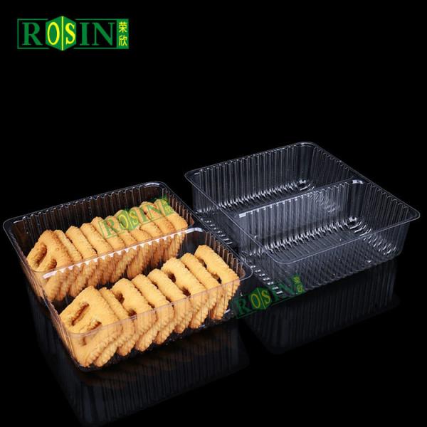 Transparent Plastic Biscuit Packing Tray Disposable Thermoformed PET