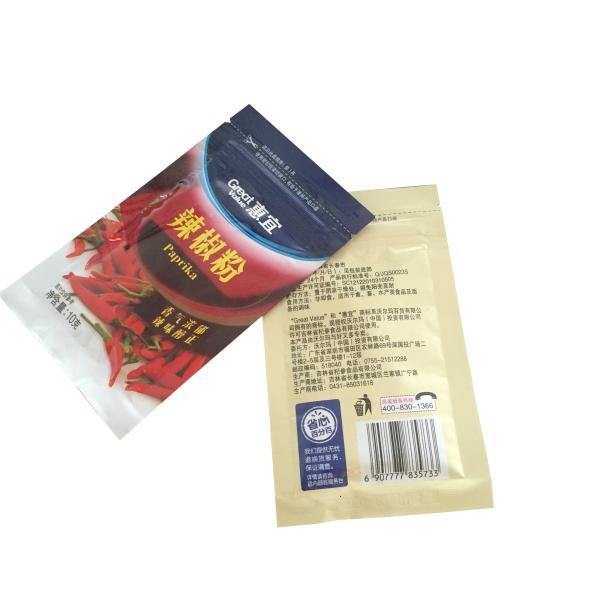 Customized Packaging for seasoning and food resealable food bags food white seasoning packaging stand up bags