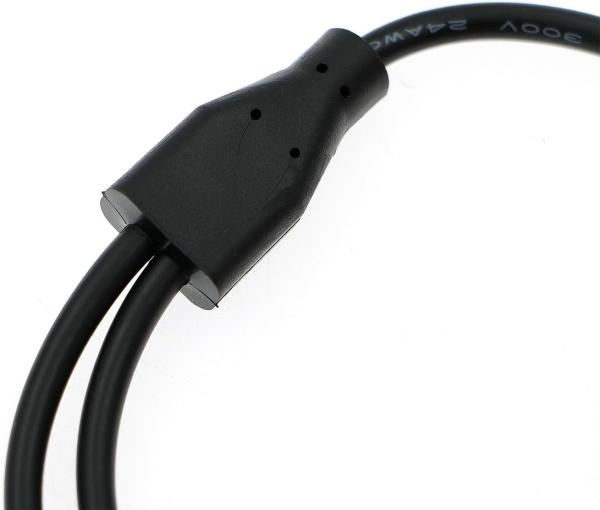 D-tap macho para dupla USB porta feminina 5V 2A adaptador de conversão de cabo de alimentação para bateria de montagem de ouro Anton V-mount